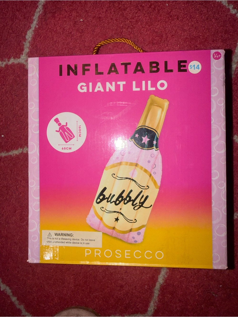 Primark Pink and Yellow Prosecco Lilo Pool Float